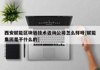 西安赋能区块链技术咨询公司怎么样呀[赋能集团是干什么的]